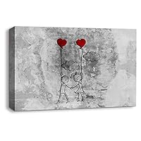 Canvas Wall Art Creative Graffiti Canvas Prints Home Artwork Decoration for Living Room Bedroom - 12x18 inches