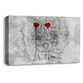 Canvas Wall Art Creative Graffiti Canvas Prints Home Artwork Decoration for Living Room Bedroom - 12x18 inches