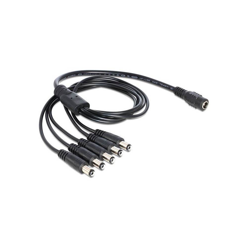 Delock 83288 0.5 m Black Cable Electric - Cables Electrical (Black, Male/Female, 0.5 m)