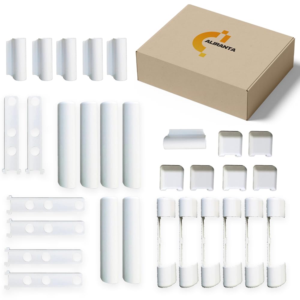 Favorit KF3 EB, EL O, EL U, S, W KF, Pack of 6 PVC Window and PVC Plastic Door Cover Caps White by Siegenia
