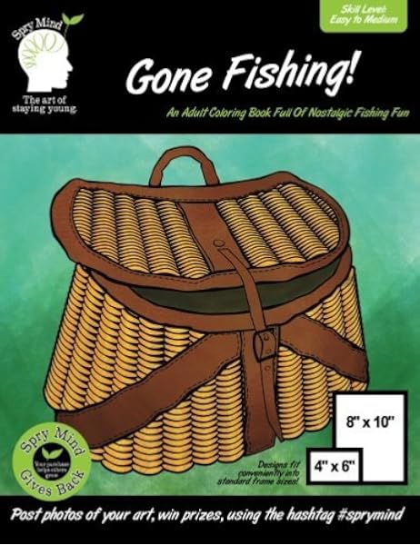 Amazon Com Gone Fishing A Coloring Book For Adults Full Of