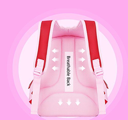 Gazigo Children Princess Waterproof PU Backpack for Elementary School Girls