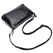 SCIEN Women Small Leather Crossbody Purse Zipper Clutch Wallet Cell Phone Bags, Black