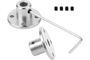 LULUQUEEN 2-Pack 3.17mm Flange Shaft Coupling High Hardness Metal Axis Bearing Fittings DIY Model Accessory Rigid Flange Guide Shaft Coupler Motor Connector