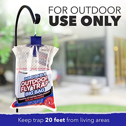 Fly Traps Outdoor Hanging Fly Catcher. 2 Pack Big Fly Bags Disposable