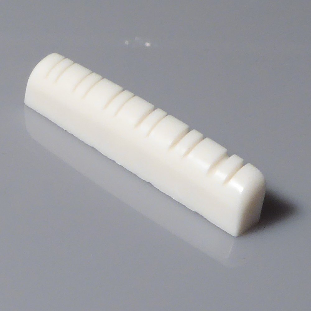 Twelve string guitar top nut 43mm x 5mm in Black, White or Ivory (White)