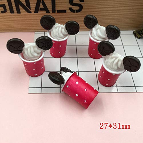ZAMTAC ! 5pcs/lot Resin Kawaii Newest Miniature Cups for Scrapbooking, Dollhouse Accessory, Embellishment DIY - (Color: Mix Different Design)