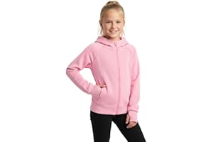 WELAKEN Teens Girls' Zip-Up Hoodie Sweatshirt Kids Long Sleeve Athletic Jacket with Pockets