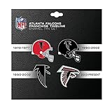NFL Sports Team Logo 4 Pin Set Franchise Timeline Collectible Throwback
