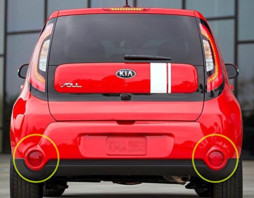 Kia Motors OEM Genuine 92451B2000, 92452B2000 Rear Left Right Bumper Reflector Assembly 2-pc Set For 14 15 Kia All New Soul