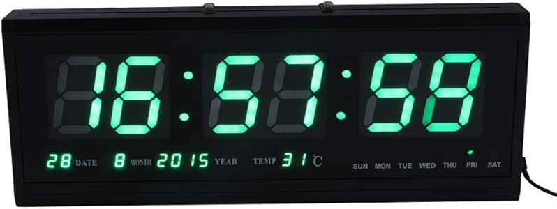 Yosoo Reloj Digital Grande LED con el Calendario la Fecha y la
