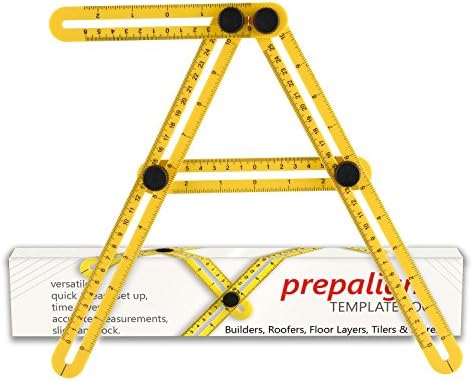 Highlight Angleizer Template Tool By PrepAlign - Premium Multi Angle Measuring Ruler Precision Measurement and Accurate Protractor - Ideal For Craftsman, Builder, Carpenter, Architect, and DIYers