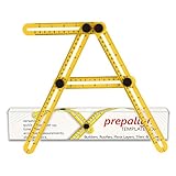 Highlight Angleizer Template Tool By PrepAlign - Premium Multi Angle Measuring Ruler Precision Measurement and Accurate Protractor - Ideal For Craftsman, Builder, Carpenter, Architect, and DIYers