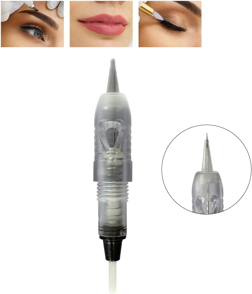 50pcs Permanent Makeup Cartridge Needles Needle Fits for Liberty Machine Charmant 1 Machine Pen Availabel size 1R,2R,3R,5R,7R,D1R,3F,5F,7F (Mix Size)