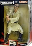 Star Wars Episode 1 The Phantom Menace Mega Collectible 13 Inch Tall Action Figure - Obi-Wan Kenobi with Lightsaber That Really Light Up Plus Certificate of Authenticity
