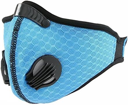 NineFn Dust Mask Dustproof Mask Filtration Exhaust Gas Anti Pollen Allergy Fitness Mask Motorcycle Mesh Cover Dust Mask Half Face Bike Mask for Running Cycling and Outdoor Activities (Blue)