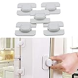 Maysky 5pcs Baby Safety Lock,Refrigerator Fridge Freezer Door Lock Latches Catch Toddler Cupboard Locks Kids Child Baby Safety