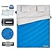 FUNDANGO XL Double Sleeping Bag for Camping,Hiking,Traveling,2 Person King Size Sleeping Bag with 2 Pillows and Compression Bag (87