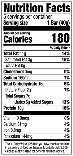 AMAZON GROCERY, PROTEIN CHEWY BARS, PEANUT, ALMOND & DARK CHOCOLATE FLAVOR, 7.1 OZ, 5 CT (PREVIOUSLY HAPPY BELLY, PACKAGING MAY VARY)