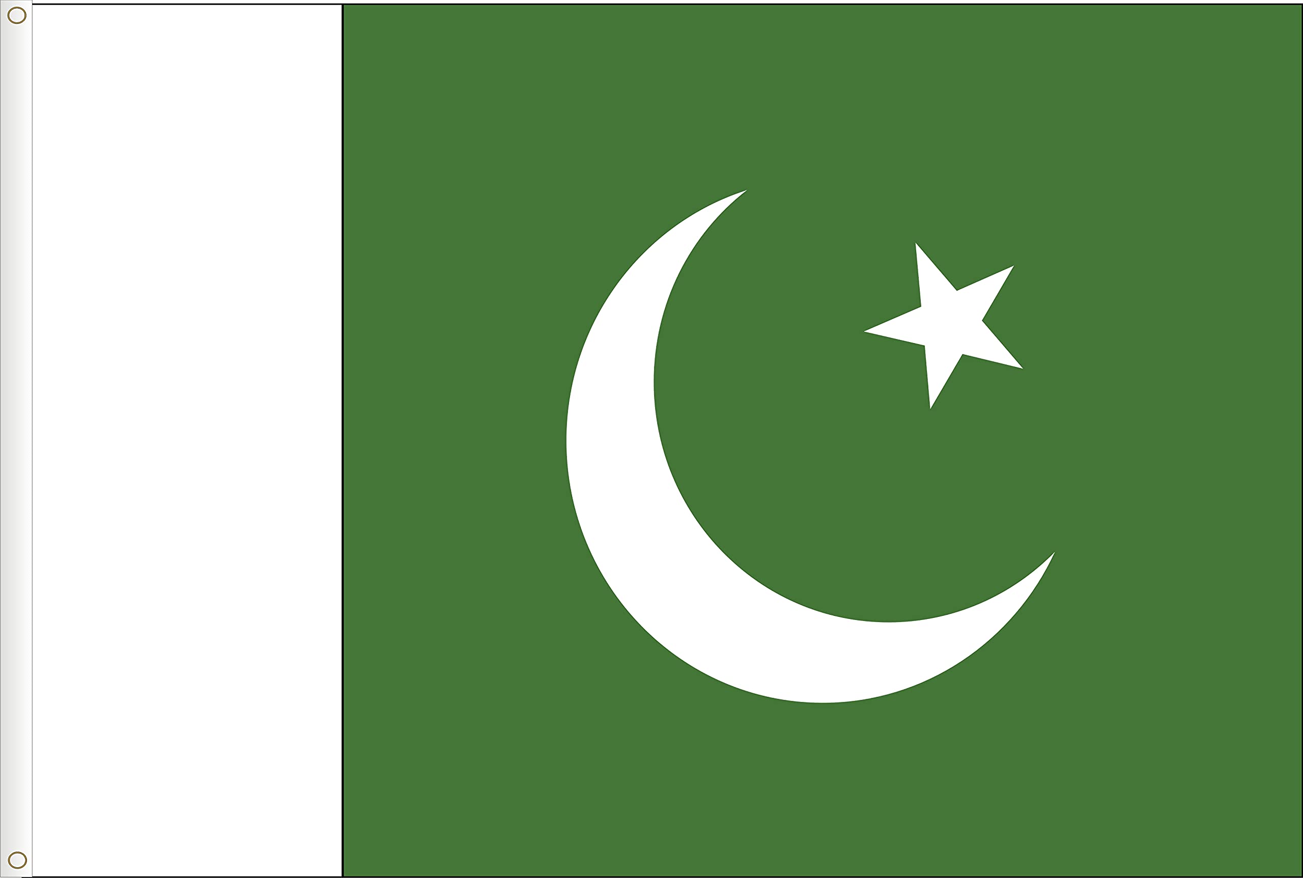 FLAG OF PAKISTAN. STANDARD SATIN QUALITY. BIG SIZE 150X90
