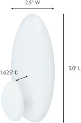 Command 17019-ES White Clothes Hanger Hook 3.4kg Damage Free Hanging 1 Pack view 2