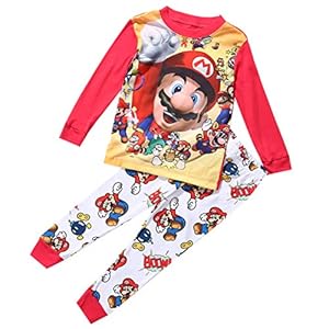 Jongens pyjama voor jongens Super Mario Kid Pjs lange mouw nachtkleding set peuter nachtkleding kleding kleding kleding