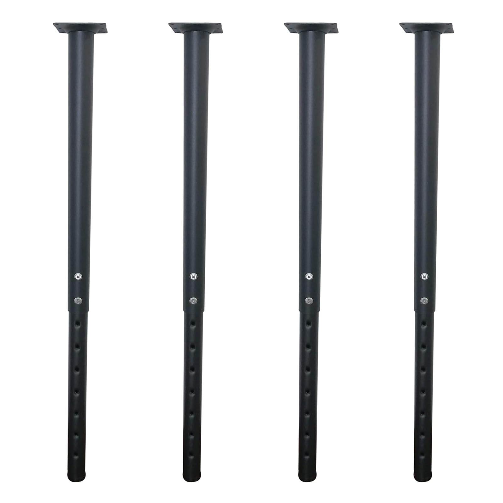 Jahof Adjustable Table Legs 55-90cm, Metal Desk Legs Ø42/38mm with Screws, Telescopic Furniture Legs for Tabletop, DIY Desk, Home, Office, Set of 4 (Black)