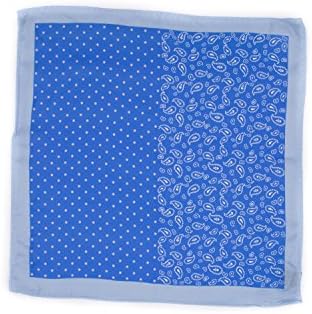 paisley and small dots w border light blue