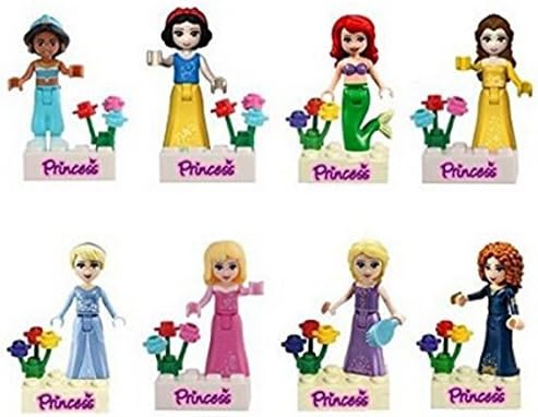 dhnewsun Fairy Tales Snow White/mermaid/jasmine Princess Minifigure Building Block Model Action Figure Toys Compatible with Lego