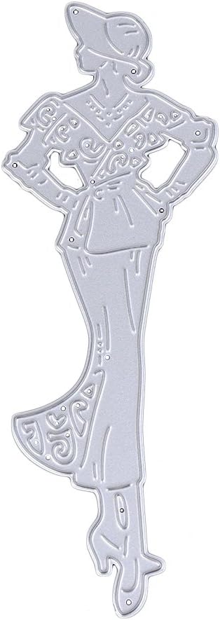 FUXU Cutting Dies,Lady Cutting Dies Stencils Moulds Scrapbook Album Paper Card Embossing DIY Craft