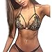 Zmart Women's Sexy Black Lace Halter Straps Bikini Swimwear Two Pieces