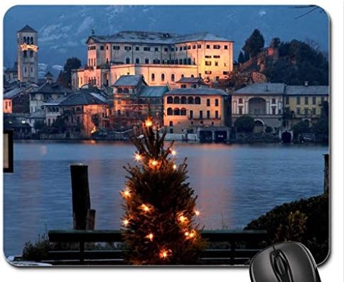 christmas on lake orta piemonte italy Mouse Pad, Mousepad (Lakes Mouse Pad)