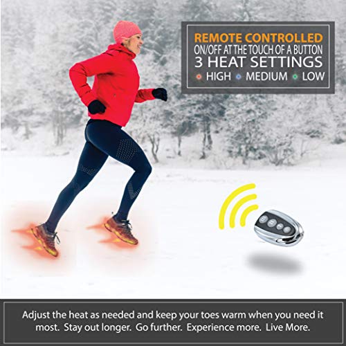 Outrek 2 Electric Heated Insoles Rechargeable Battery, Remote