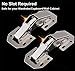 Qrity 2X Pack of Kitchen Cabinet Door Hinges Concealed Cupboard Door Hinges - No Slot Required - Easy to Install