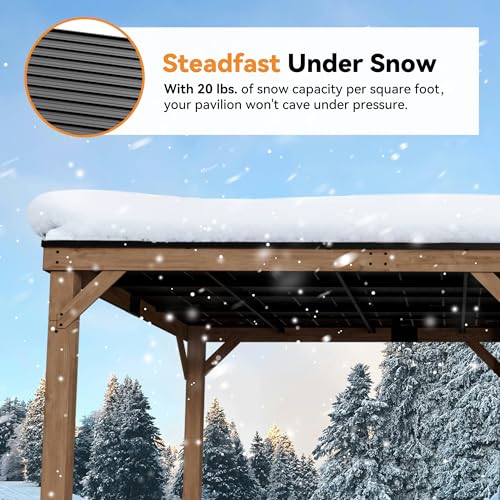 MODERNSHADE 12' x 20' Grill Gazebo Review: Hardtop Cedar Wood Shelter with Sloped Roof image 25