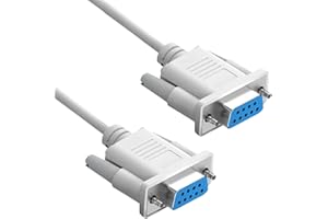 YIOVVOM DB9 RS232 Serial Extension Cable Female to Female 9 Pin DB9 Cord Straight Through 9 pin Serial Connector Grey 3FT