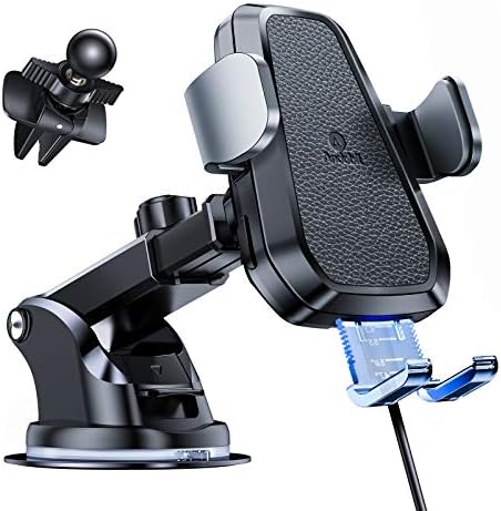 2021 Upgraded Andobil Wireless Car Charger [15W Qi Fast Charging] Auto-Clamping Car Charger Mount Holder Compatible with iPhone 12/12Pro Max/11/SE/X, Samsung Galaxy S21/S20/Note20 for Vent & Dash