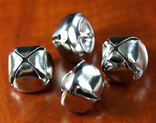 (100-Count)- Kraft Jingle Bells - ( 1- inch ) -, Value Bulk Jingle Bells Decorative Supplies, 25mm Holiday Bell, Home n Décor