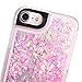 iPhone 8 Case, iPhone 7 Case, Goton Glitter Liquid Floating Bling Sparkle Quicksand Bumper Protective Case for Girls Children Fashion Design for Apple iPhone 7 (2016) / iPhone 8 (2017) - (Pink)