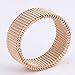18K-rose-gold-stainless-steel Circle Woven Mesh Rings For Women Men Jewelry Wedding Rings Size 6 to 10