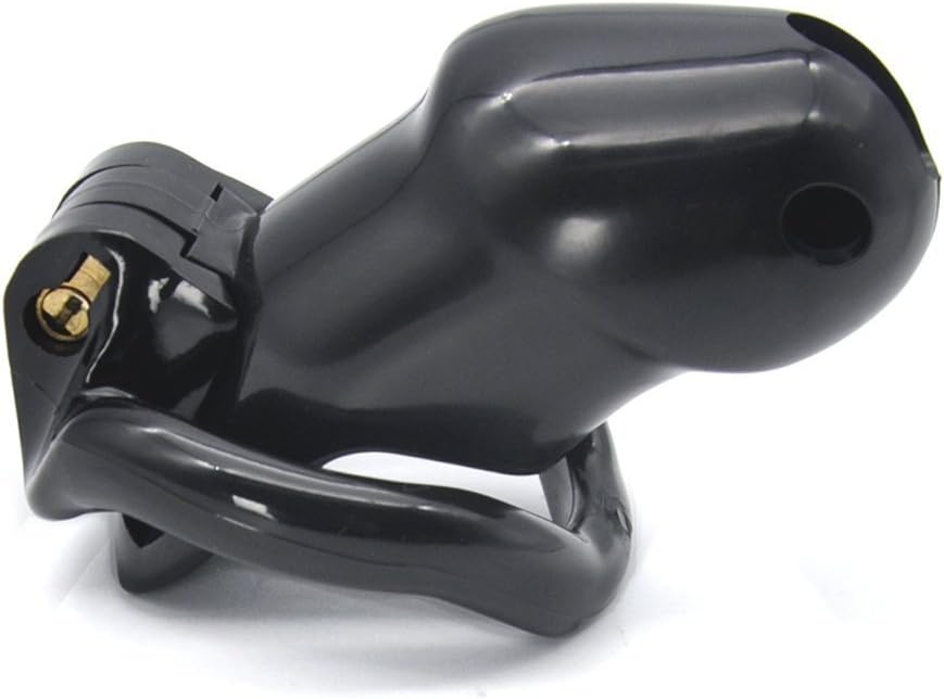 The Bondage Locker Chastity Cage Resin Cage Belt Chastity Device, Black - Image 3