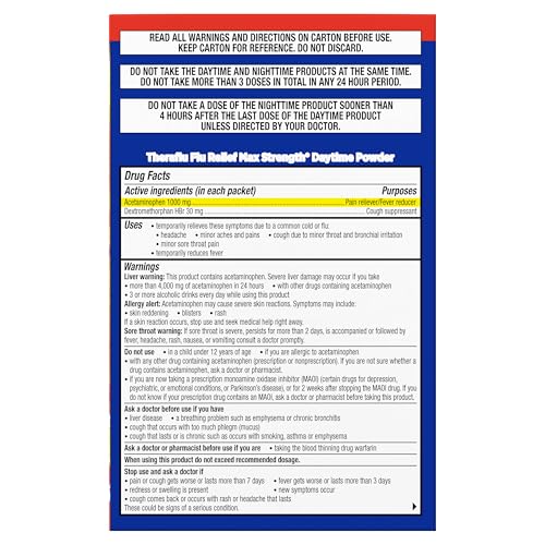 THERAFLU MAX STRENGTH DAYTIME FLU SYMPTOM RELIEF – 6 CT PLUS MAX STRENGTH NIGHTTIME FLU MEDICINE FOR FLU SYMPTOM RELIEF – 6 CT COMBO, 12 COUNT (PACK OF 1)