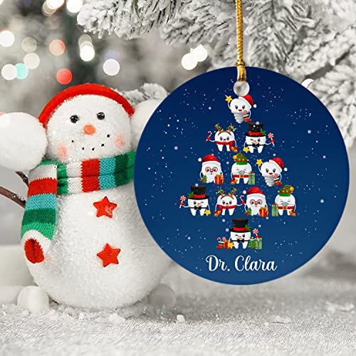 Personalized Teeth Christmas Ornament Gift for