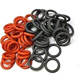 1/4" &amp; 3/8" Pressure Washer QD Colored O-Rings (1/4''&amp;3/8''(25+25) 50 Pack （Red+Grey）,M22 Quick Connect Coupler