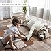Indoor Doormat Front Door Mat Non Slip Rubber Backing Super Absorbent Mud and Snow Magic Dirts Trapper Mats Entrance Door Rug Shoes Mat Machine Washable Carpet - Grey Brown Yellow Lattice, 23