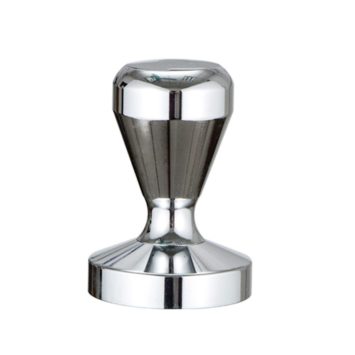 OlBuWa Coffee Tamper, Espresso Coffee Press Tamper Coffee with Silicone Tamper Mat (49MM Single)