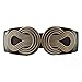 Retro Womens Wide Waist Elastic Belt Metal Interlock Buckle Stretchy Cinch for Dress,Black,Large(28