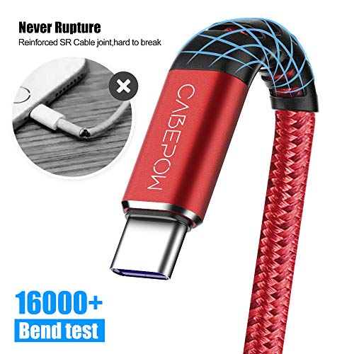 3pack 6ft USB C Cable, CABEPOW Quick Charger Type C Cord Compatible with Samsung Galaxy S10 S9 S8 Pl - //medicalbooks.filipinodoctors.org