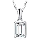 JewelryPalace 1ct Cubic Zirconia Solitaire Pendant Necklace for Women, 14K White Yellow Rose Gold Plated 925 Sterling Silver Necklaces for Her, Classic Simulated Diamond Jewelry Set, 18 Inches chain
