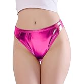 Kepblom Women Shiny Metallic Panty Briefs High Cut Ballet Dance Underwear Shorts